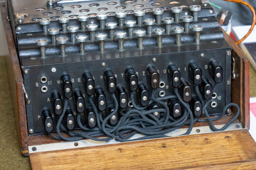 Enigma, the German cipher machine created for sending messages during World War 2	
