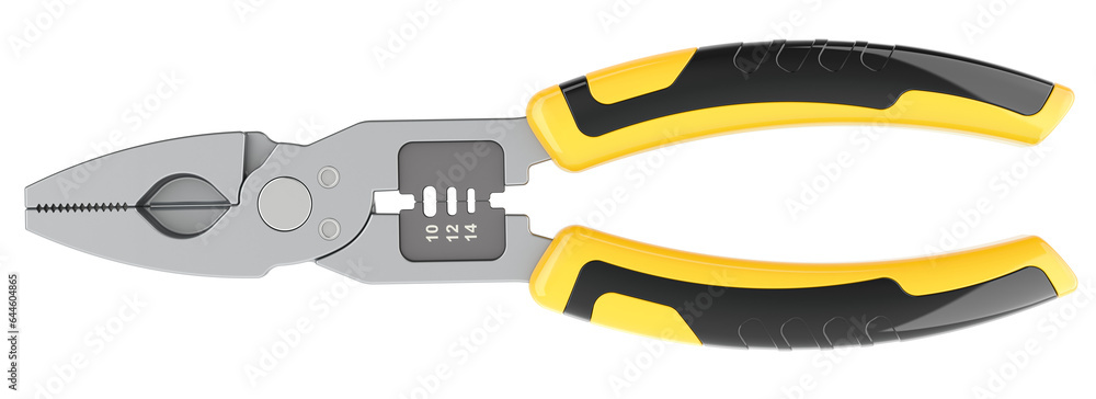Poster pliers, 3d rendering isolated on transparent background