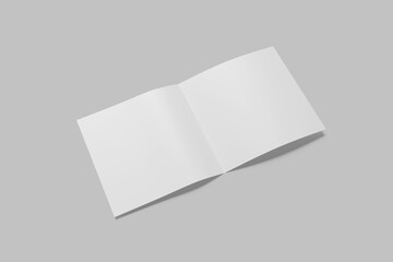 Square Bifold Blank Mockup