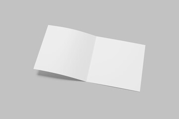 Square Bifold Blank Mockup