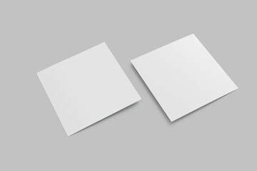 Square Bifold Blank Mockup