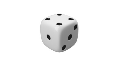 A small dice used for some board games - 3D Illustration