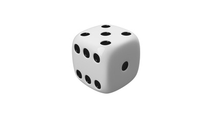 A small dice used for some board games - 3D Illustration
