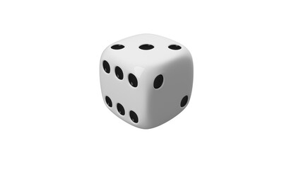 A small dice used for some board games - 3D Illustration