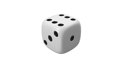 A small dice used for some board games - 3D Illustration