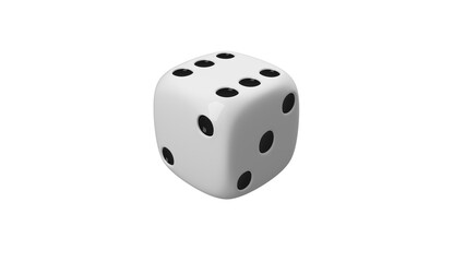 A small dice used for some board games - 3D Illustration