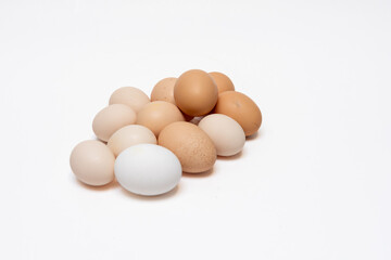 eggs on a white background,Egg cutout isolated on white background