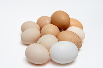 eggs on a white background,Egg cutout isolated on white background