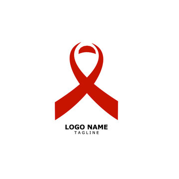 Vector image of icon Cancer awareness ribbon