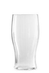 Empty beer glass isolated on white