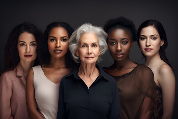 Obraz premium multiethnic female persons of different ages. women.