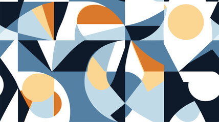 Abstract Vector Pattern Graphics With Simple Geometric Shapes