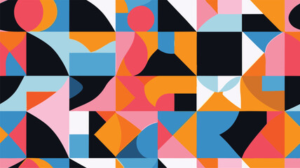 Colorful Geometric Vector Pattern Design