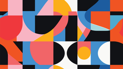 Obraz premium Colorful Geometric Vector Pattern Design