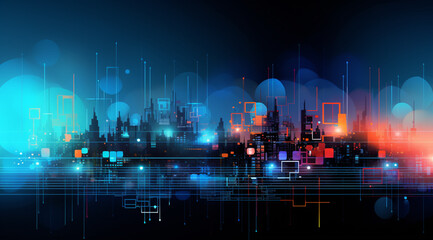 Obraz premium abstract technology communication concept background