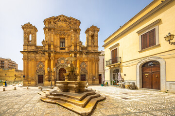 Church of Purgatorio in Marsala town at Sicily, Italy, Europe.