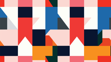 Simple Geometric Pattern Design With Basic Geometry Forms