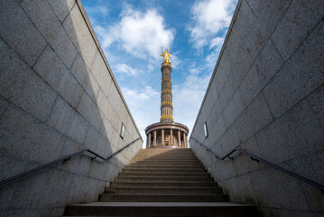 The Berlin Siegessaeule (Victory Column) in Tiergarten park, seen at Germany