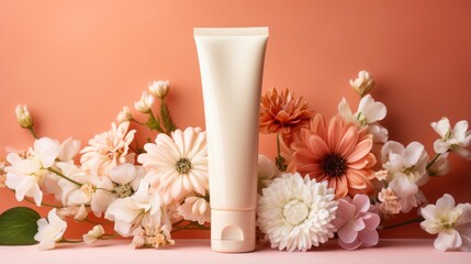 Fototapeta na wymiar jar of cream. skin care cosmetics.