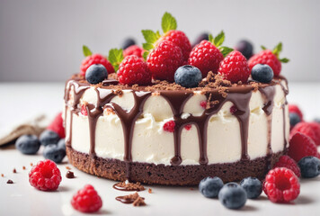 cheesecake with berries