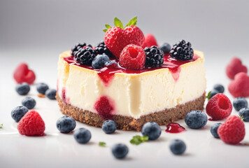 cheesecake with berries