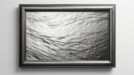 Silver frame for paintings, mirrors or photo isolated on white background. 