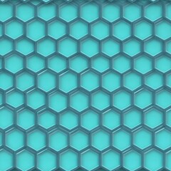 Fototapeta premium light teal honeycomb pattern, generative ai