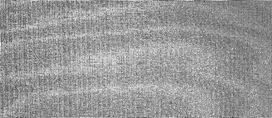 Rich, heavy fabric texture. Vector texture of weaving cloth. Grunge background. Abstract halftone vector illustration. Overlay for interesting effect and depth. Black isolated on white background.