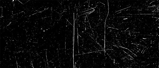 Scratched Grunge Urban Background Texture Vector. Dust Overlay Distress Grainy Grungy Effect. Distressed Backdrop Vector Illustration. Isolated Black on White Background. EPS 10.
