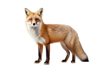 Obraz premium Portrait of a friendly fox, on a transparent background