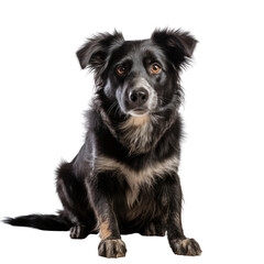Fototapeta premium Portrait of a friendly dog, on a transparent background