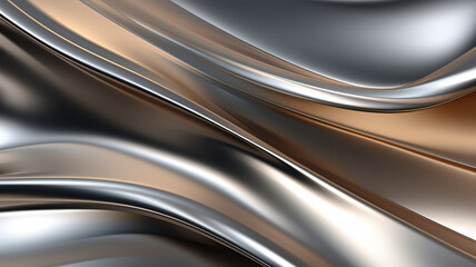Abstract Background with flowing liquid metal texture.