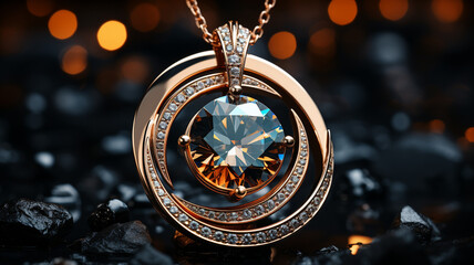 diamond ring in a glass