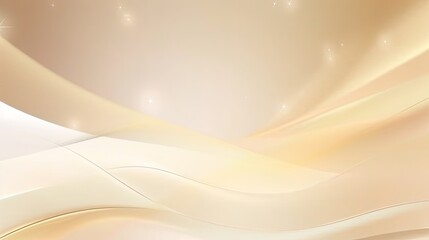 Pastel beige and white gradiant background wallpaper with minimalist and shining gold decoration