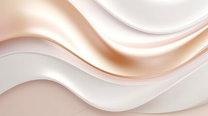 Pastel beige and white gradiant background wallpaper with minimalist and shining gold decoration
