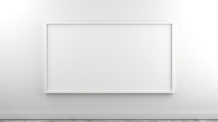 Obraz premium Picture frame on a white wall in a minimalist interior