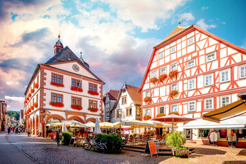 Fototapeta na wymiar Altstadt, Lohr am Main, Bayern, Deutschland 