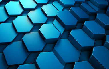Obraz na płótnie Canvas Blue hexagon pattern.3d rendering 