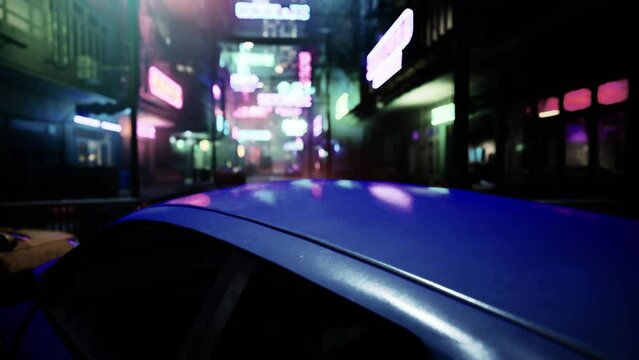 gorgeous neon signs add glamour and glitz to the streets of this Asian city at night