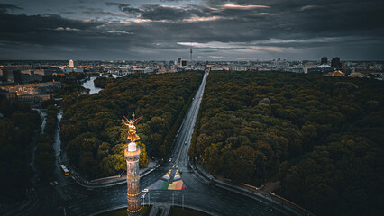 Siegessäule Goldelse Berlin Siegesdenkmal Landschaft Friedensengel Preußischer Sieg...