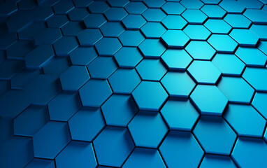 Obraz na płótnie Canvas Blue hexagon pattern.3d rendering