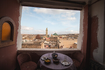Window with views to Fez and Morocco