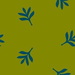 Floral seamless leaves pattern for wrapping paper and fabrics and fashion textiles and kids clothes print
