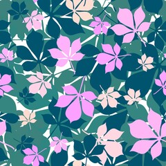 Autumn leaves seamless chestnut pattern for fabrics and wrapping paper and fabrics and fashion textiles