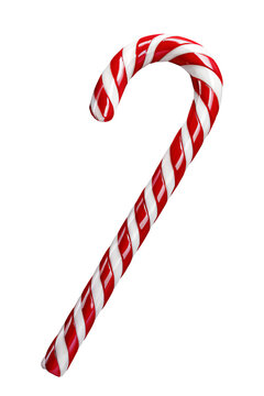 Christmas candy cane striped in white and red color