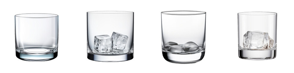 Single Rocks glass clipart collection, vector, icons isolated on transparent background