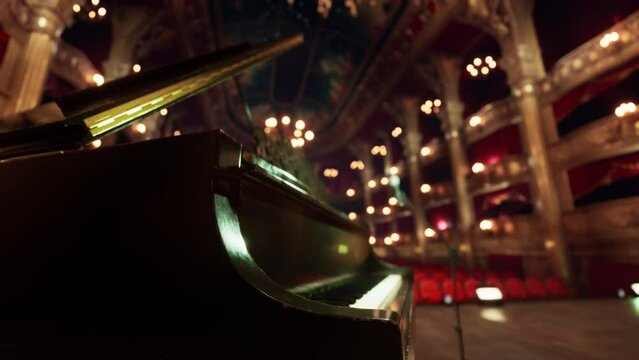 luxurious theater with ornate golden details