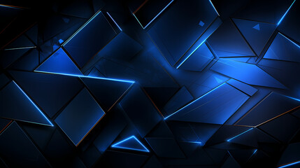 Immersive Design: Futuristic AI-Generated 3D Dark Blue background