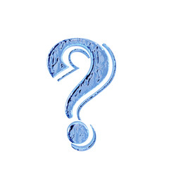 Fluted blue ice symbol. front view