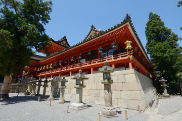 Naklejka premium 石清水八幡宮 本殿の回廊 京都府八幡市